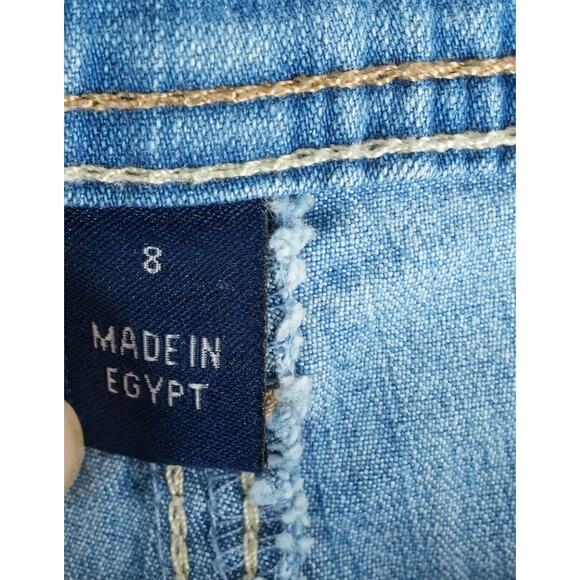 Bandolino Blu Jeans Capris Womens 8 Blue Midrise Light Wash Stretch 16.5" Inseam - Picture 10 of 11